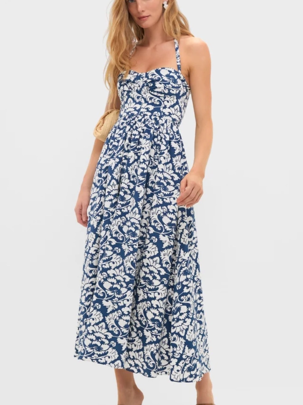 Emporio Sirenuse Dark Blue Johanna Midi Dress